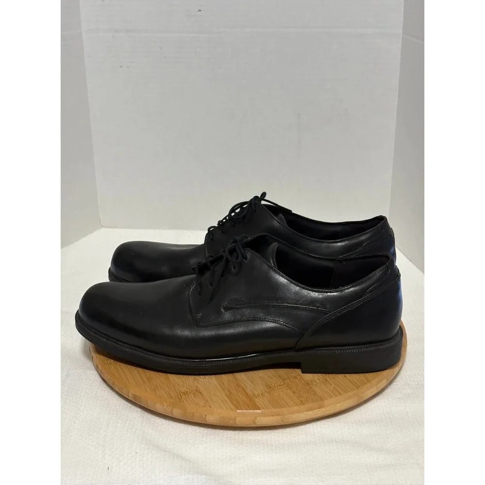 Dunham Men's Black Leather Derby Dress Shoes MCT410BK Size 19D Lace Up Classic